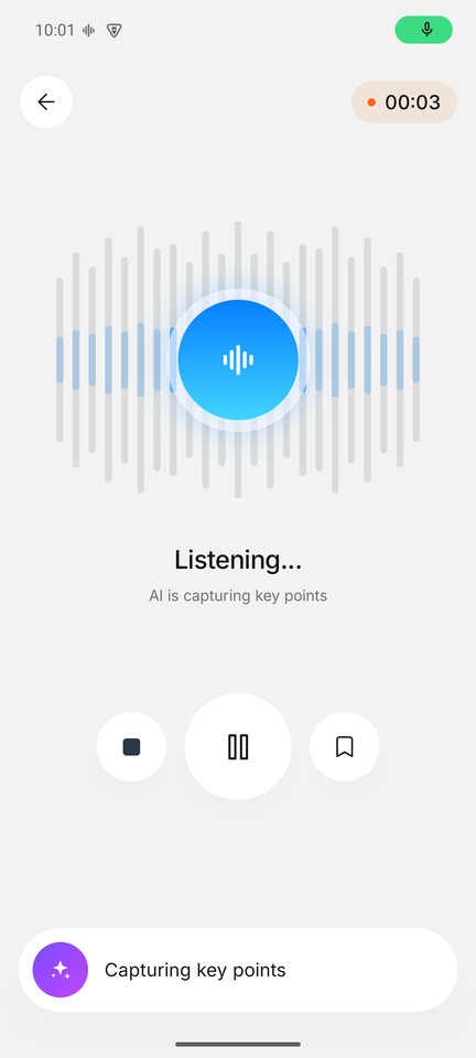 Recording screen